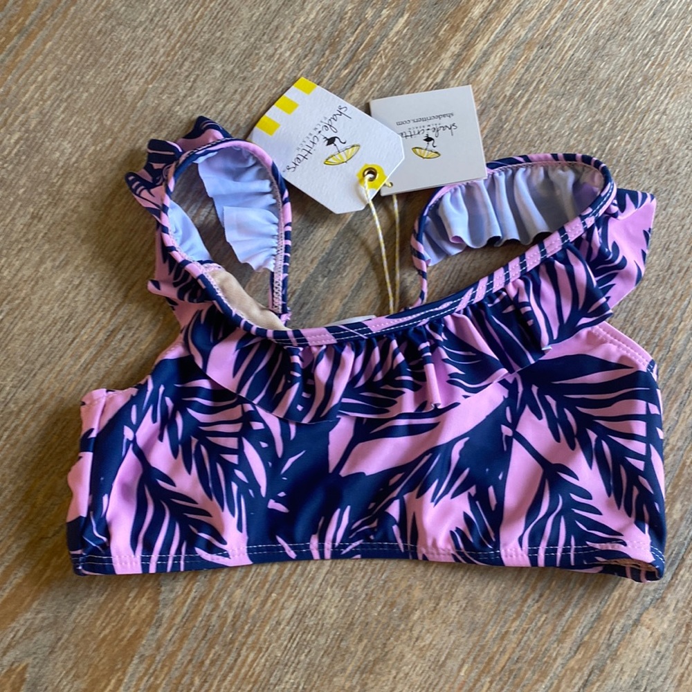 New shade critters girls swimsuit bikini top sz 8